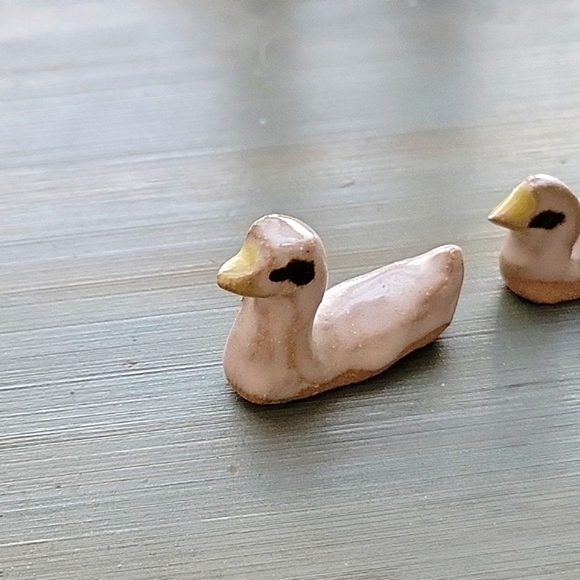 Glazed Three Pottery Ducks - Picture 1 of 4